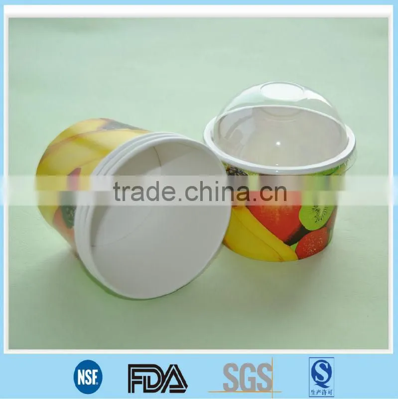 Frozen yogurt paper cup/Paper Frozen Yogurt Cup Whole Sale/Frozen Yogurt and Frozen Desert Paper Tubs/Cups/Containers with Lids