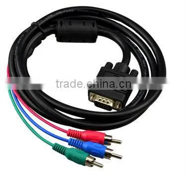 Hot Sell,High Quality Cable, Rca to Vga Male To Male 15 Pin converter