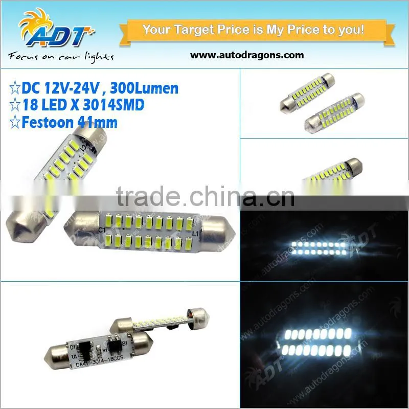 Hot sale 3014 smd festoon lamp for Audi