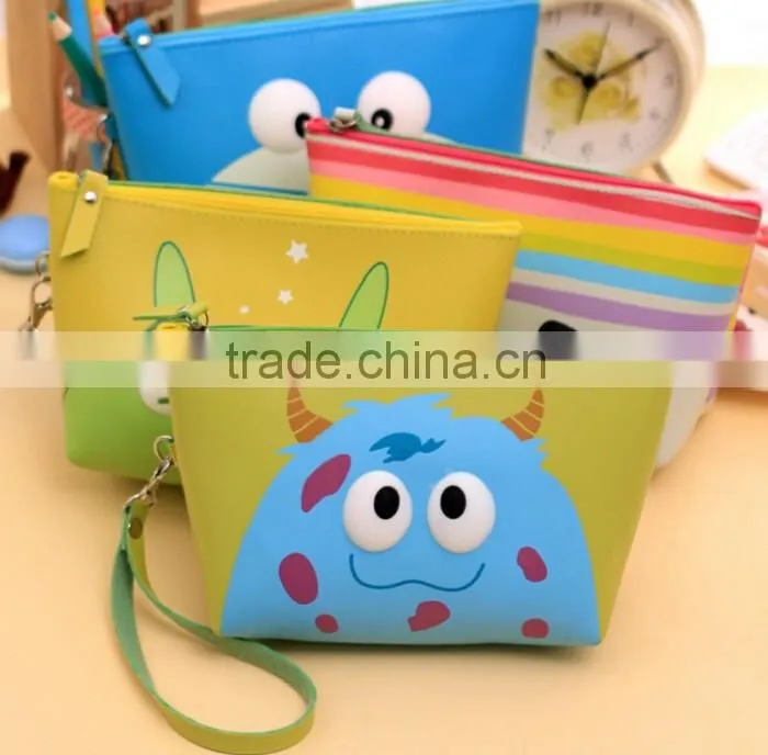 Latest design colorful silicon jelly cosmetic bag,cartoon silicon jelly cosmetic bag,funny cute silicon jelly cosmetic bag