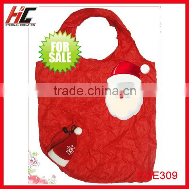 Yiwu wholesale foldable polyester shopping bags tote christmas tree bags gift