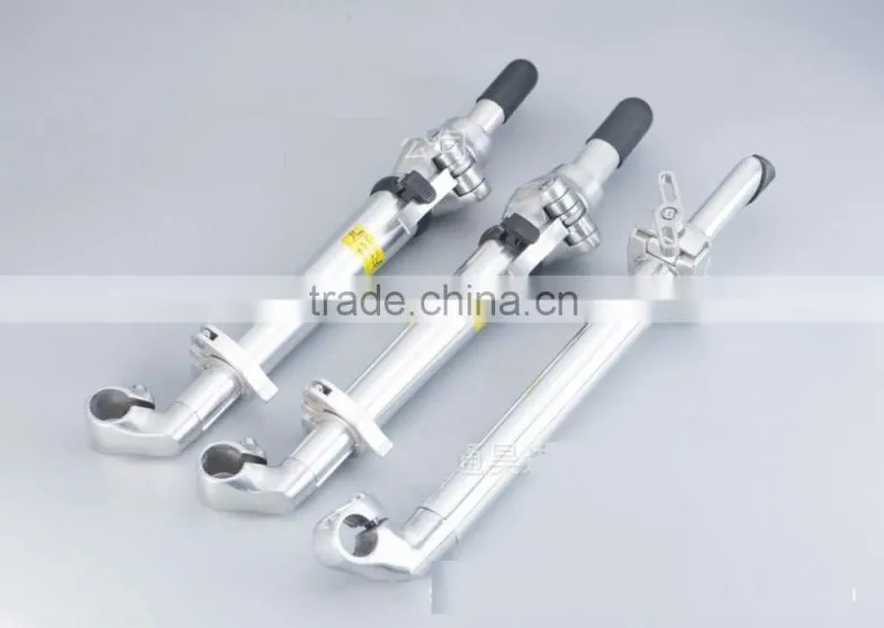 2015 Newest 22.2mm/25.4mm Bar Bore Silver Alloy Folding Bike Handlebar Stem