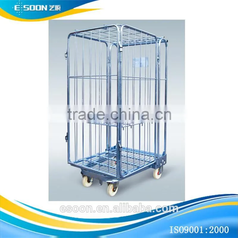 Library steel pallet show cage rack trolley