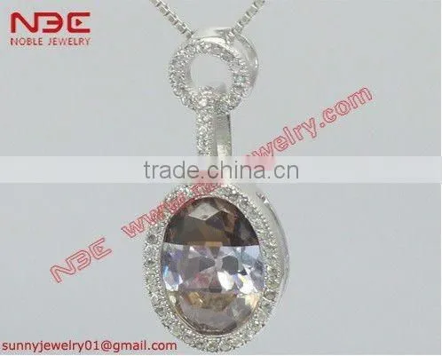 Hot sale love heart design fashion costum 925 silver jewelry pendant,AAA grade white cz,black rhodium plated cheap pendant