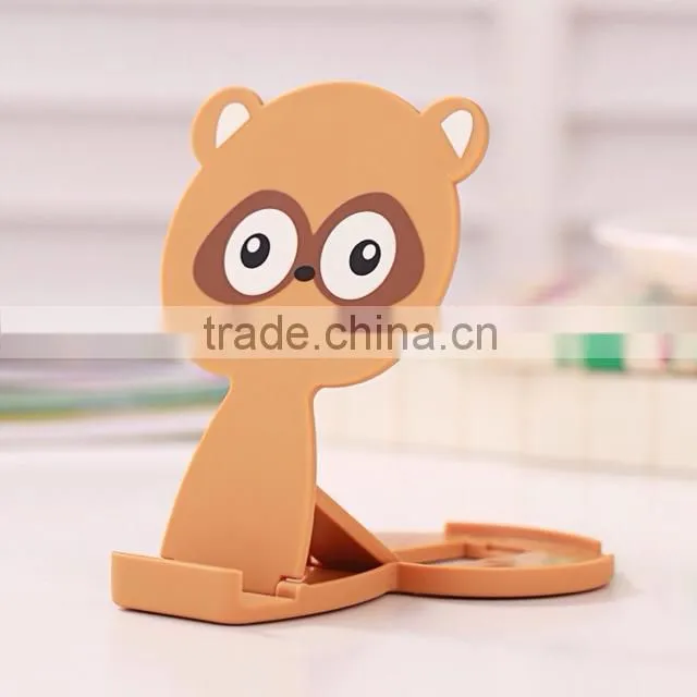 Cartoon mirror plastic cell phone display stand