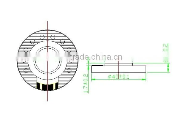 FB40EJ-04NS-32ohm round plastic speaker, mini mylar speaker, small micro speaker (FBELE)