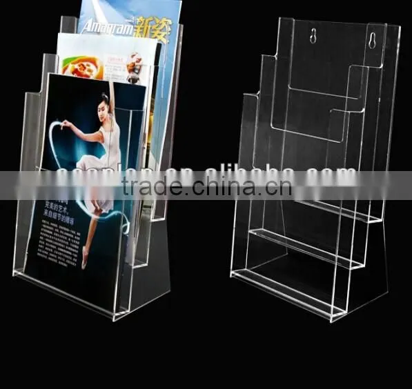 PMMA book stand book rack brochure holder