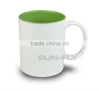 Sublimation Ceramic Inner Color Printed Mug Dark Green(SFS-MG02)