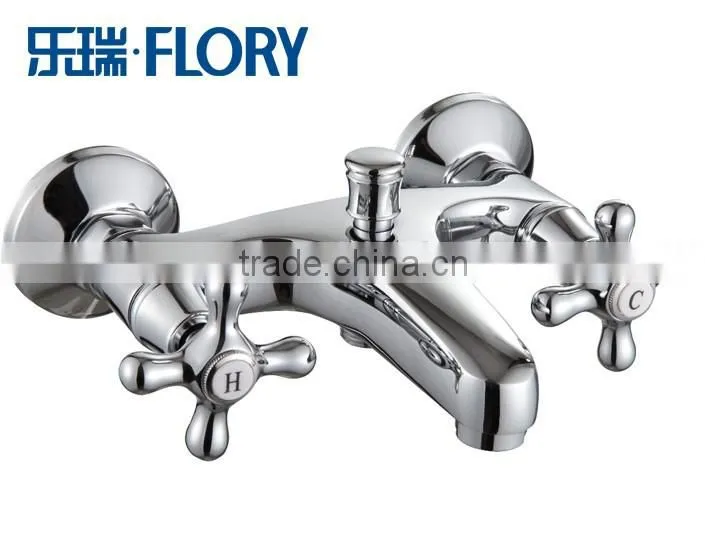 two handles mixer bathtub faucet Mixer double lever bathtub faucet double handle bathroom faucet