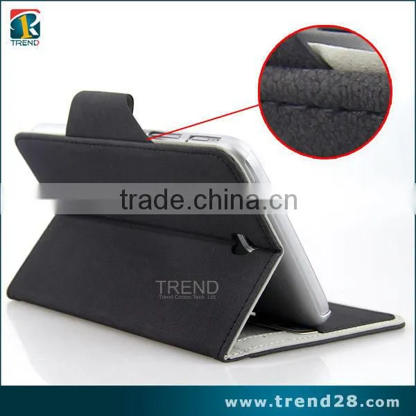 Lower price mini MOQ leather case for tab 3