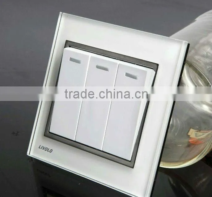 Local Control Intelligent Smart Home Wireless Glass Switch Panel For Room Lights Easy Installation glass switch panel
