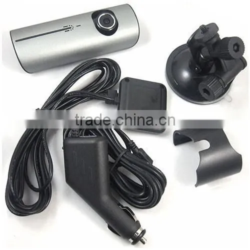 Dual Camera Car DVR R300 with GPS and 3D G-Sensor 2.7" TFT LCD X3000 FHD 1080P Cam Video Camcorder Cycle Recording Digital Zoom