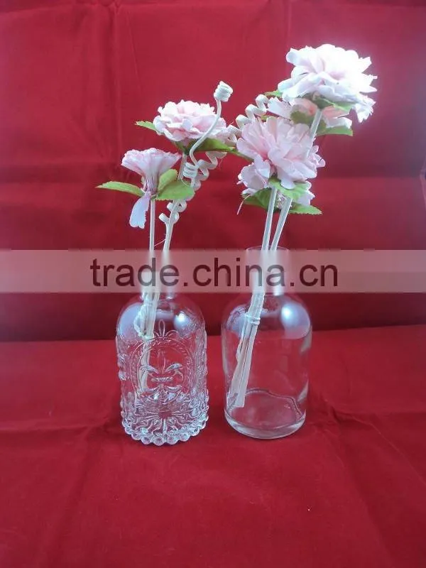 aromatherapy oil glass bottle,aroma glass, reed flower diffuser with cork