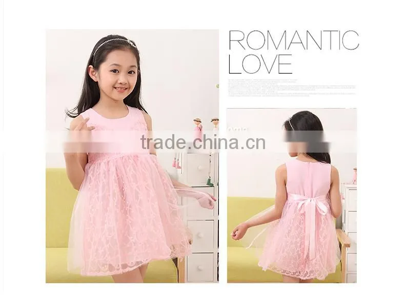 Pure color lace princess dress