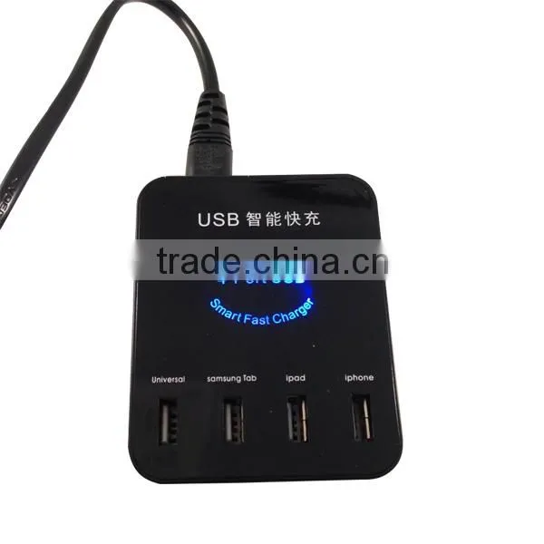 Plug-in type USB Charger adapter for Smart phones and Tablets- 4 USB Ports