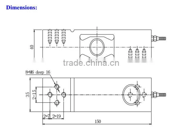 Single ended beam load cell GS301