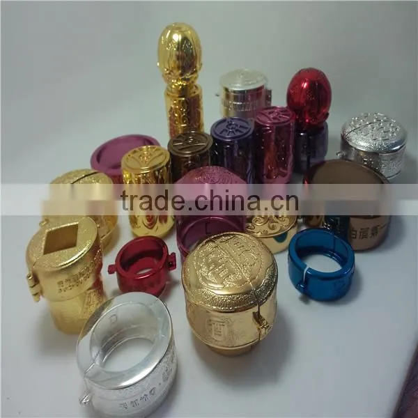 zinc alloy die casting wine bottle cap Perfume bottle cap Various shape and surface finishing
