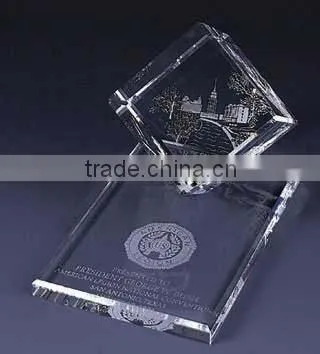 Customized clear crystal cube