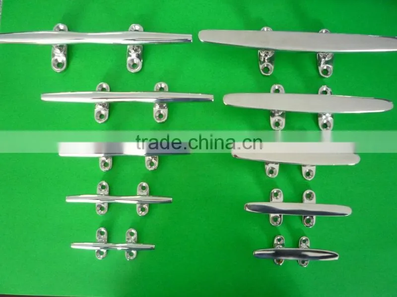 Stainless steel boat deck cleats for marine hardware