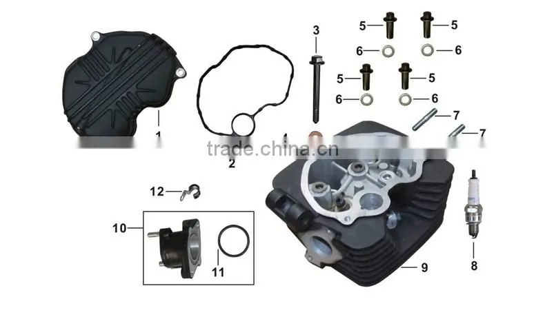 High quality FT180 parts motorcycle intake pipe cylinder head