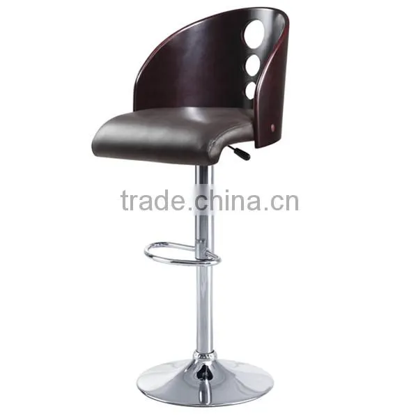 Wooden adjustable pu cushion bar stools wholesale ,bar chair for home, cafe and club