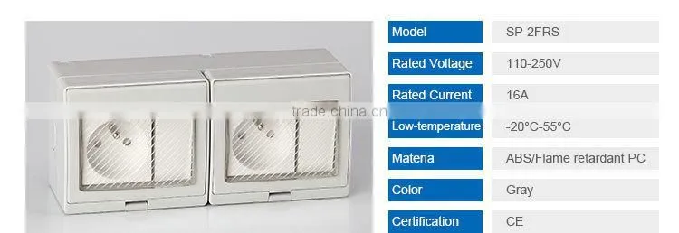 Waterproof Doorbell Switch Waterproof Electrical Outlet Box(SP-2FRS)
