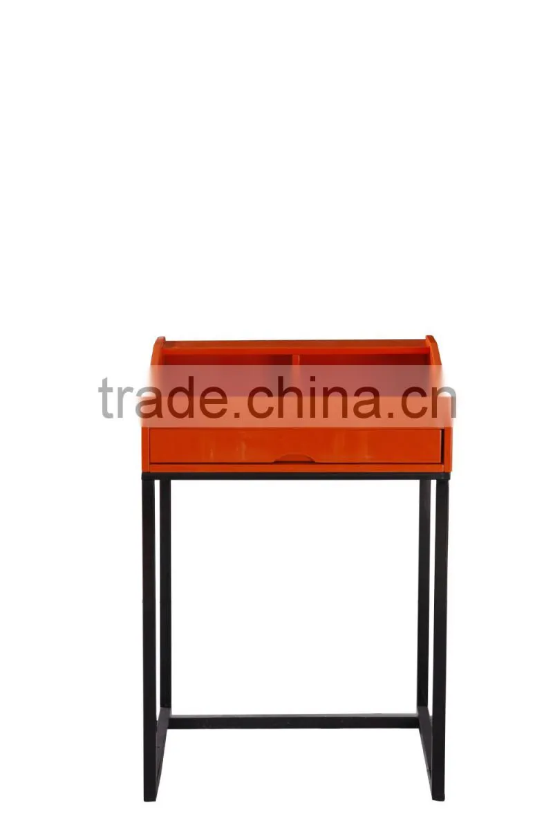wood top chrome leg desk
