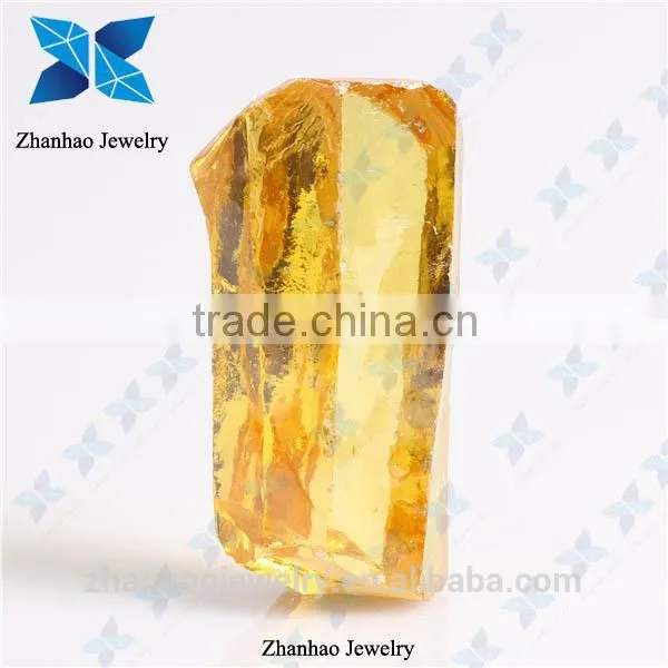 light yellow Uncut Raw Gemstones /raw cubic zirconia material stone/semi precious stone