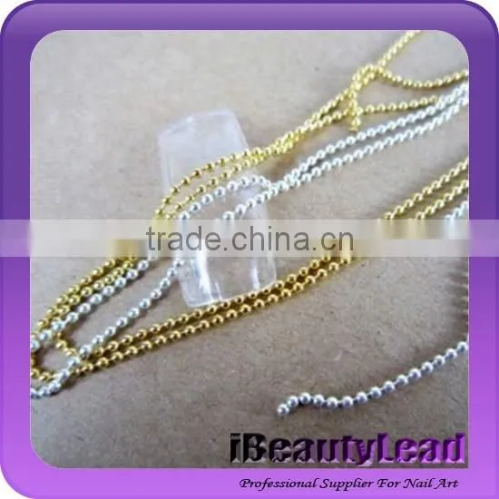 New 12colors nail chain decoration 1mm diameter nail art chain