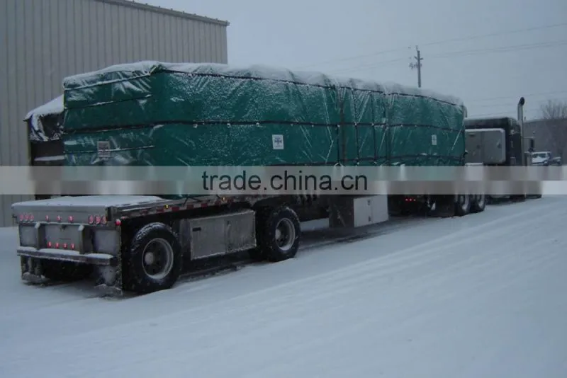 Heavy Duty PVC Lumber Tarp 6' Drop 27'x20' - 3 Rows of D-Rings