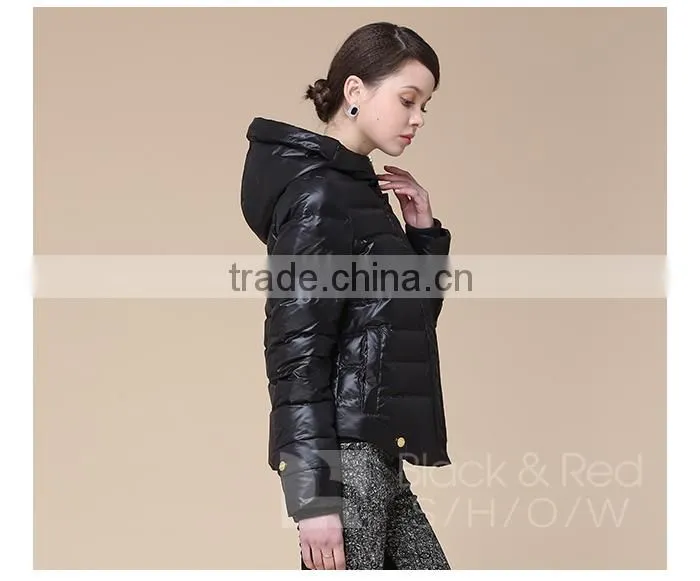 Lady's fashion dark women down jacket for the winter