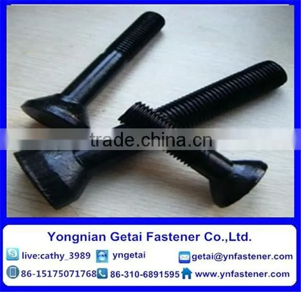 Fan Shaped Head bolts, Grade 4.8/8.8, Hot dip galvanizing(H.D.G) Carbon Steel DIN935/DIN937