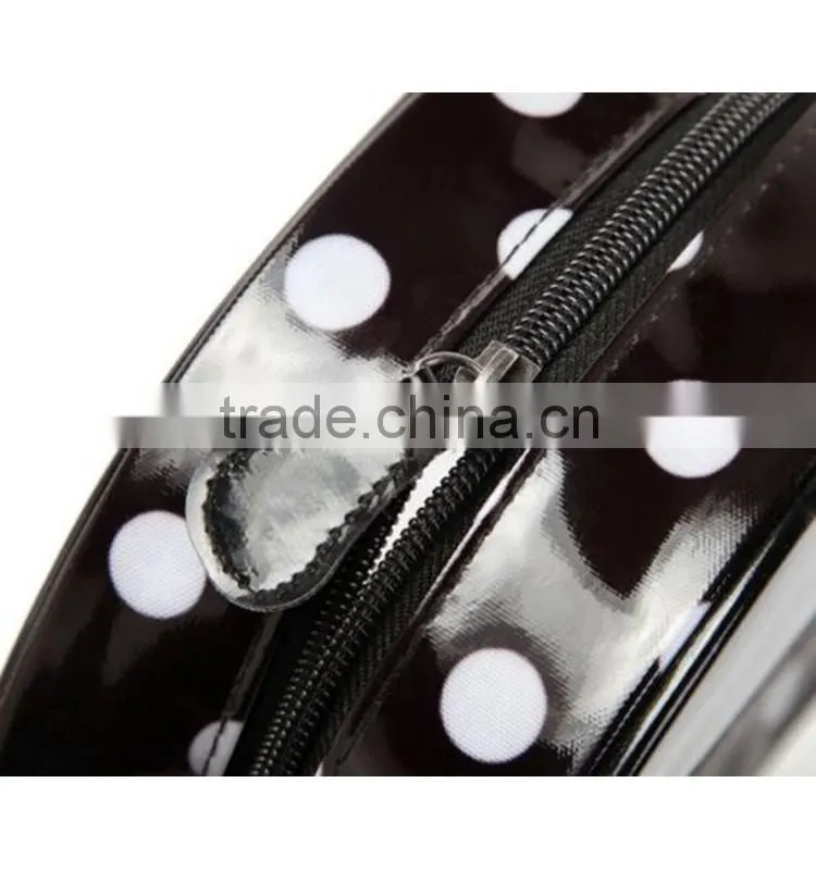 Wholesale promotional folding transparent clear pvc zipper pvc travel bag