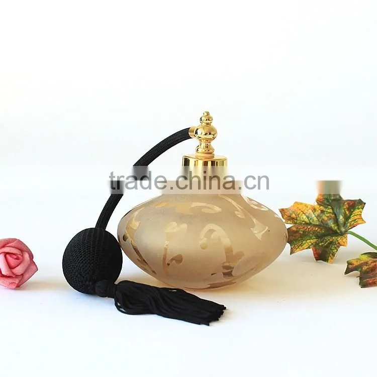 hand blown frosted glass perfume bottle , airbag scent bottle , reed diffuser atomizer sprayer