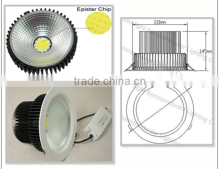 Mean Well Driver 60 Watt 8 Inch Recessed COB Dimmable LED Downlight