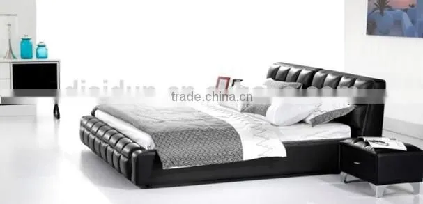 CHEAP PRICES!! TOP SALE white leather diamond bed