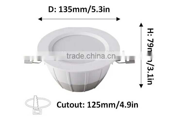 LED downlight 10w / LED indoor light fixtures for office / Downlight led 2015