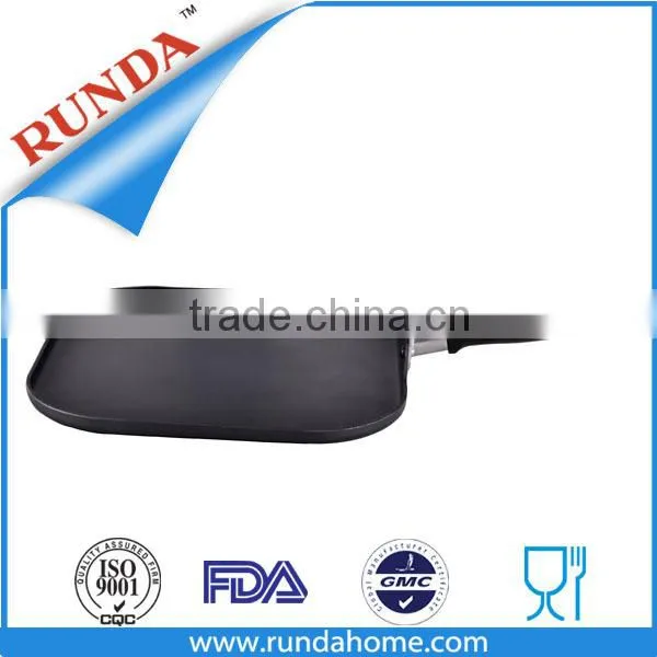 Auminum non-stick square griddle pan