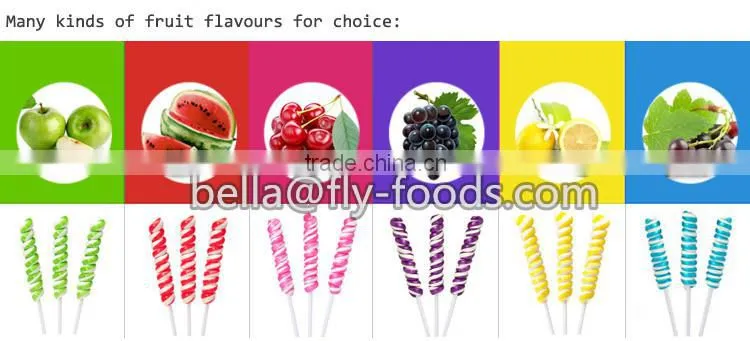 Fruit Flavour Sweets Swirl giant Lollipops stick