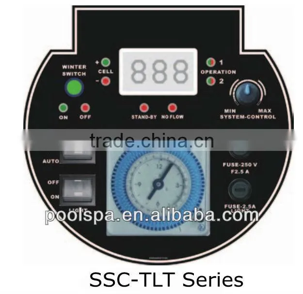 Swimming pool equipment salt chlorinator