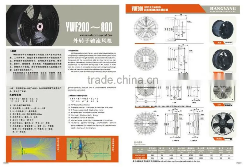 220V 2550rpm Compact structure duct line fan
