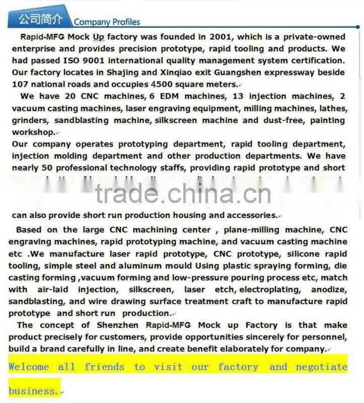 High precsion SLA 3D printer prototype manufacturer