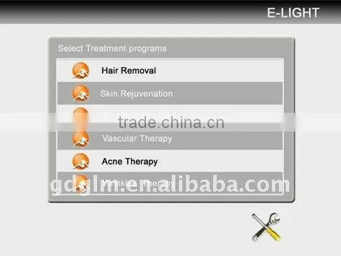 Portable e-light skin rejuvenation and hair removal beauty machine
