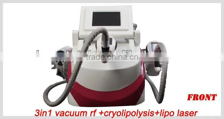 3 in1 high effective cryolipolysis liposuction vacuum laser treatment machine