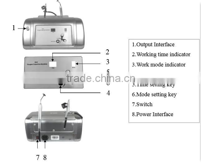 Professinal oxygen injection skin care machine