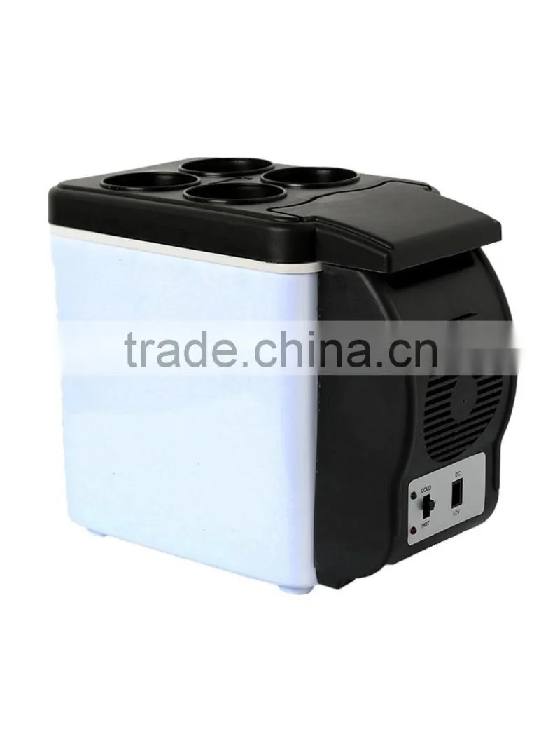 6 L Plastic car mini refrigerator, travel drinking cooler box portable refrigerator with shoulder straps