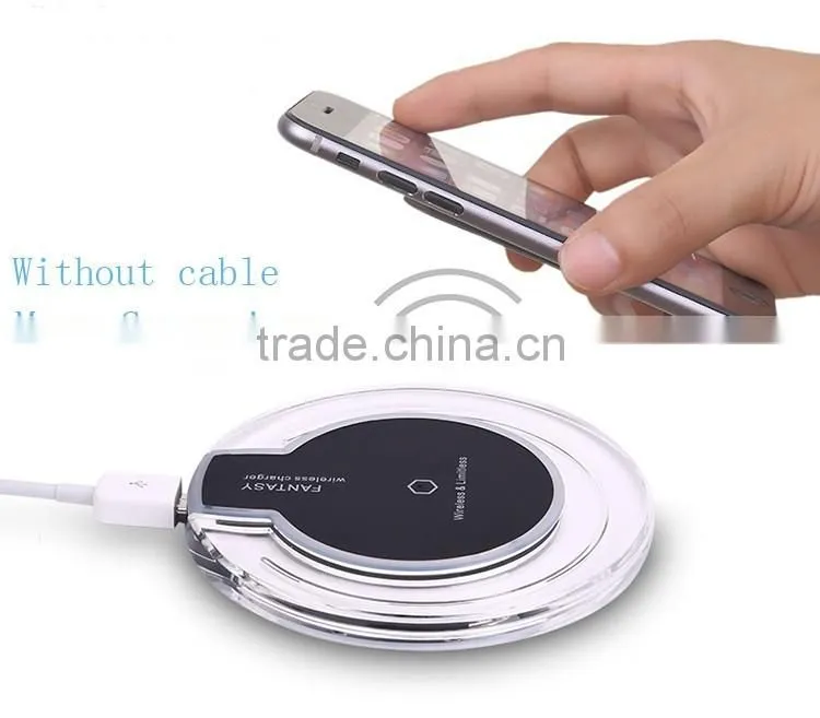 OEM ORDER WELCOME QI WIRELESS CHARGER PAD STAND QI WIRELESS CHARGER PAD WITH LCD LIGHT FOR GALAXY S7 EDGE TRANSMITTER