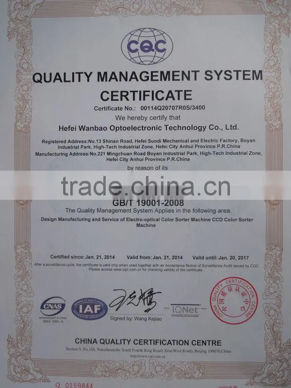 high accuracy,best quality cashew nut color sorter machime with imported parts
