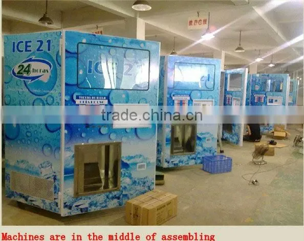 ice vending machine for sale with 280kg/day ice capacity with IC card and coins