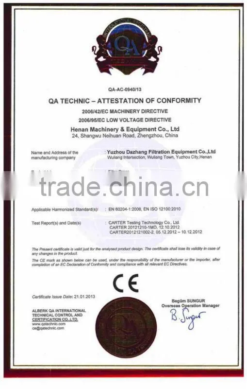 Copper Ore Filter Press, Copper concentrate Hydraulic Chamber Filter Press, Hydraulic Filter Press Prices